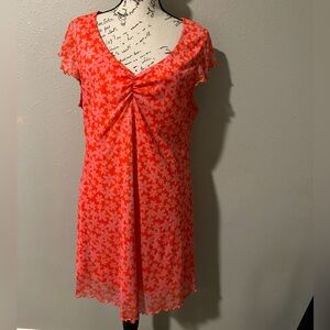 Wild Fable Shift Dress - Orange/Pink - Size Large